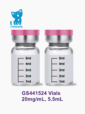 Gs-441524 έγχυση για τη γάτα FIP αιλουροειδές μολυσματικό Peritonitis, 20mg/mL, 5.5mL